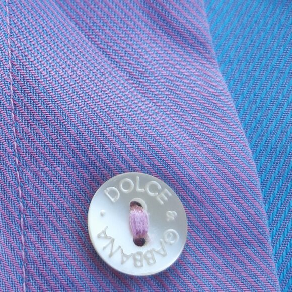 DOLCE & GABBANA SZ 16 French Cuff Men's Button Up Mauve Dress Shirt - Picture 10 of 16
